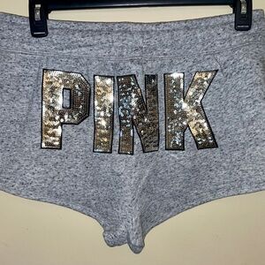VS Pink Rose Gold bling rare  large shorts